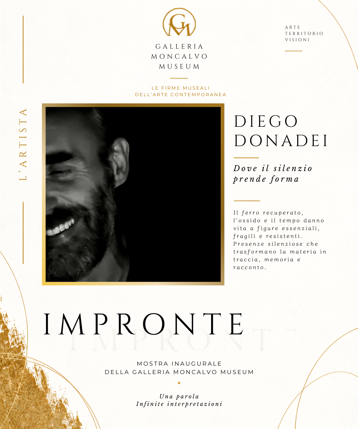 Diego Donadei, IMPRONTE: mostra inaugurale della Galleria Moncalvo Museum